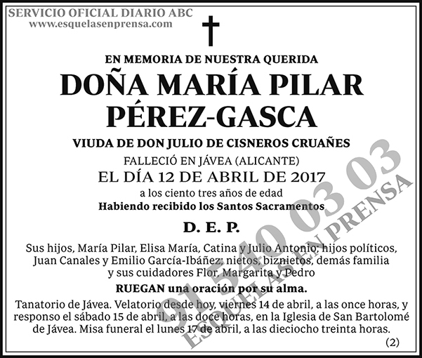 María Pilar Pérez-Gasca